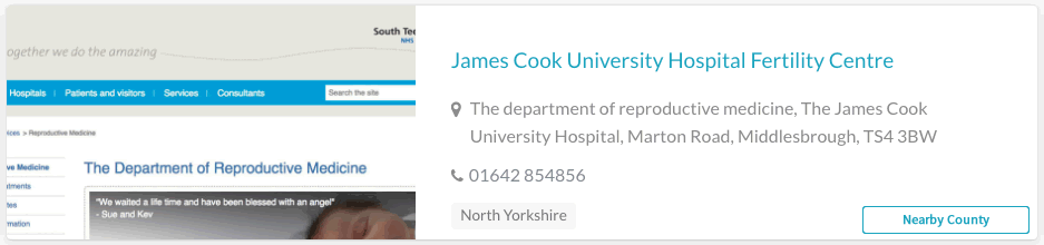 James Cook University Hospital Fertility Centre