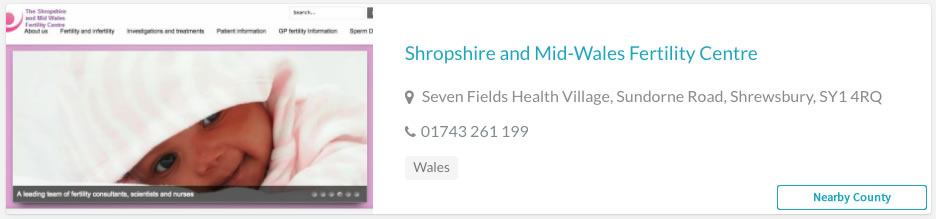 Shropshire and Mid-Wales Fertility Centre-listing